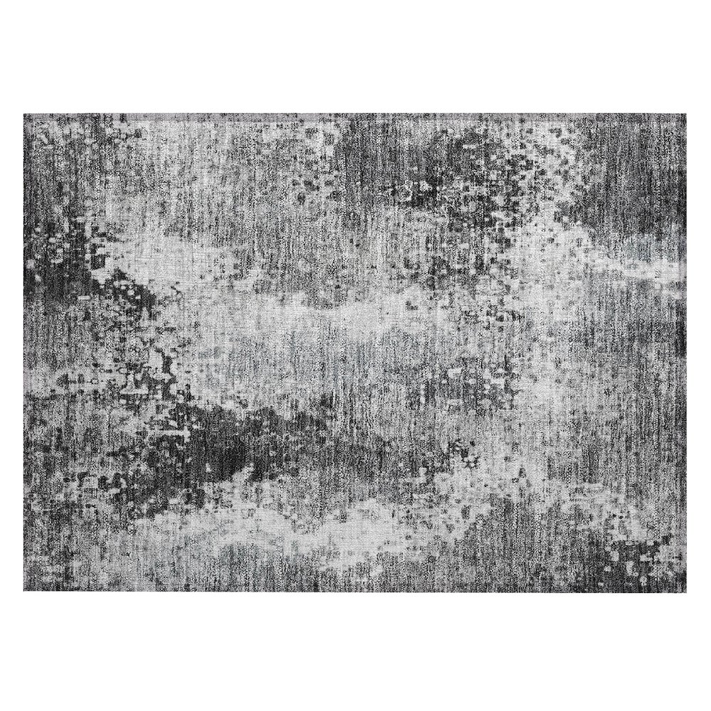 Machine Washable Indoor/Outdoor Chantille ACN2242 Gray 1'8" x 2'6" Rug. Picture 1