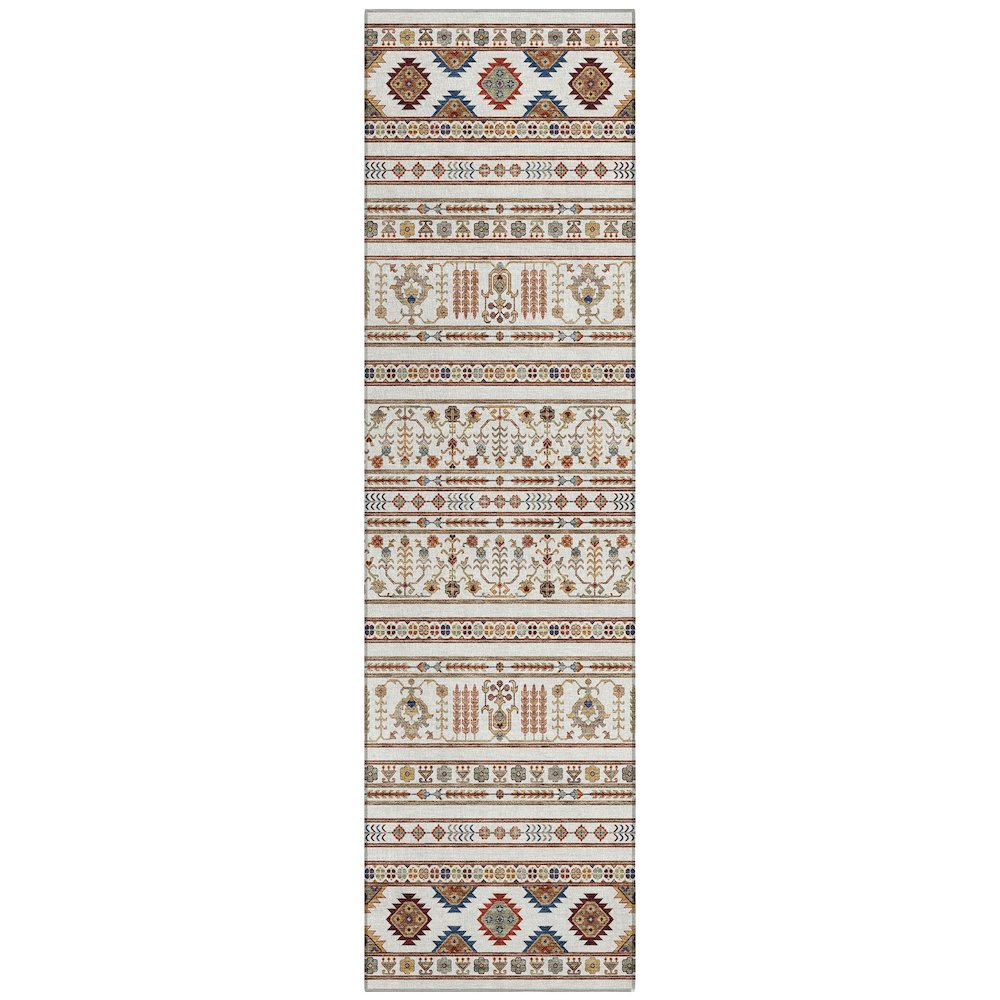 Machine Washable Indoor/Outdoor Chantille ACN2244 Ivory 2'3" x 7'6" Runner Rug. Picture 1