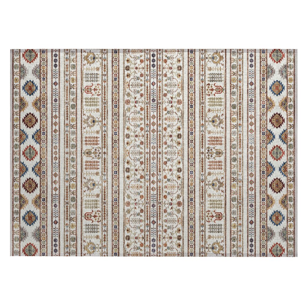 Machine Washable Indoor/Outdoor Chantille ACN2244 Ivory 1'8" x 2'6" Rug. Picture 1