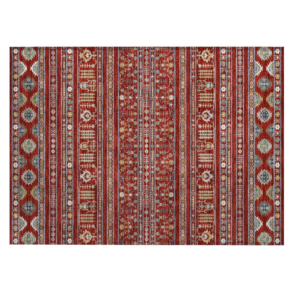 Machine Washable Indoor/Outdoor Chantille ACN2244 Red 1'8" x 2'6" Rug. Picture 1