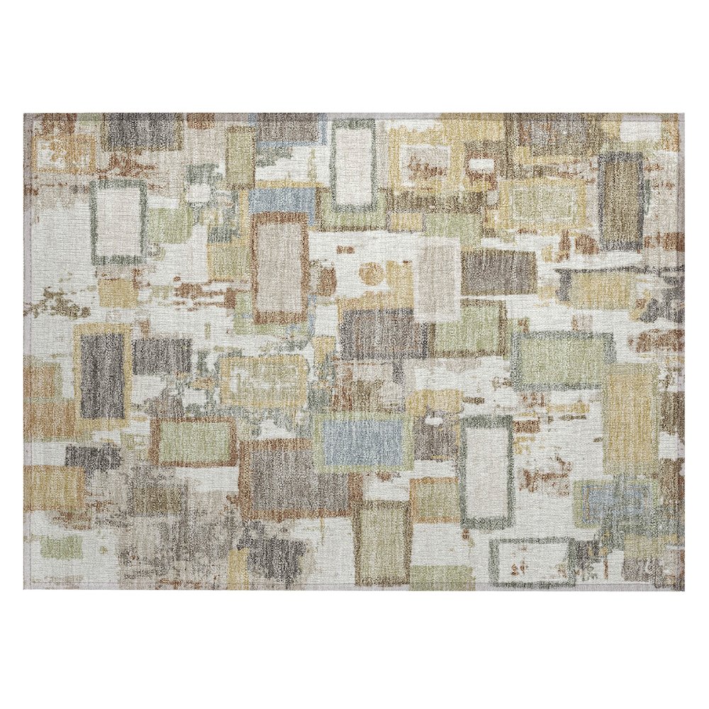 Machine Washable Indoor/Outdoor Chantille ACN2246 Ivory 1'8" x 2'6" Rug. Picture 1