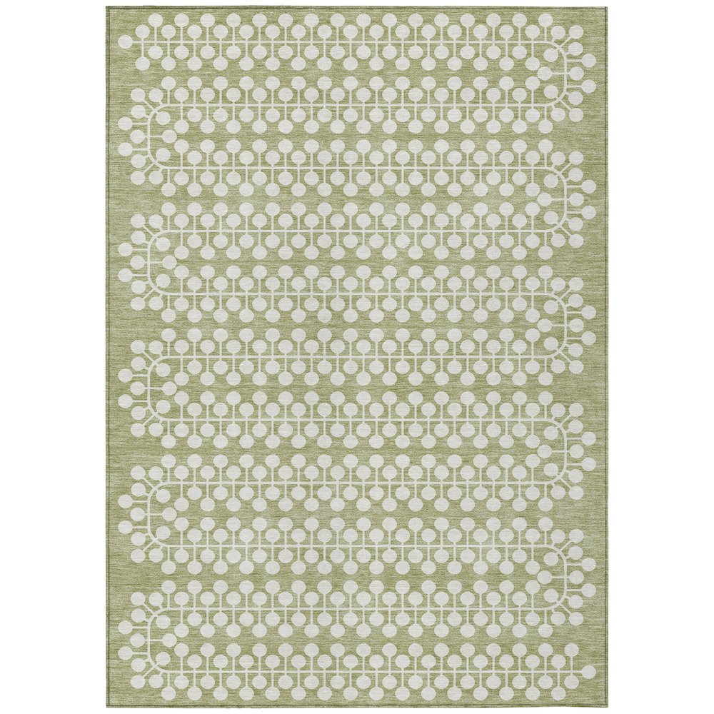 Machine Washable Indoor/Outdoor Chantille ACN2247 Green 2'6" x 3'10" Rug. Picture 1