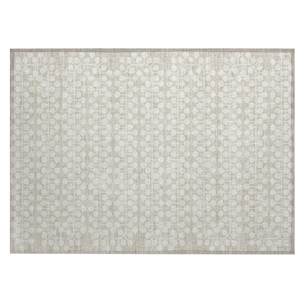 Machine Washable Indoor/Outdoor Chantille ACN2247 Brown 1'8" x 2'6" Rug. Picture 1
