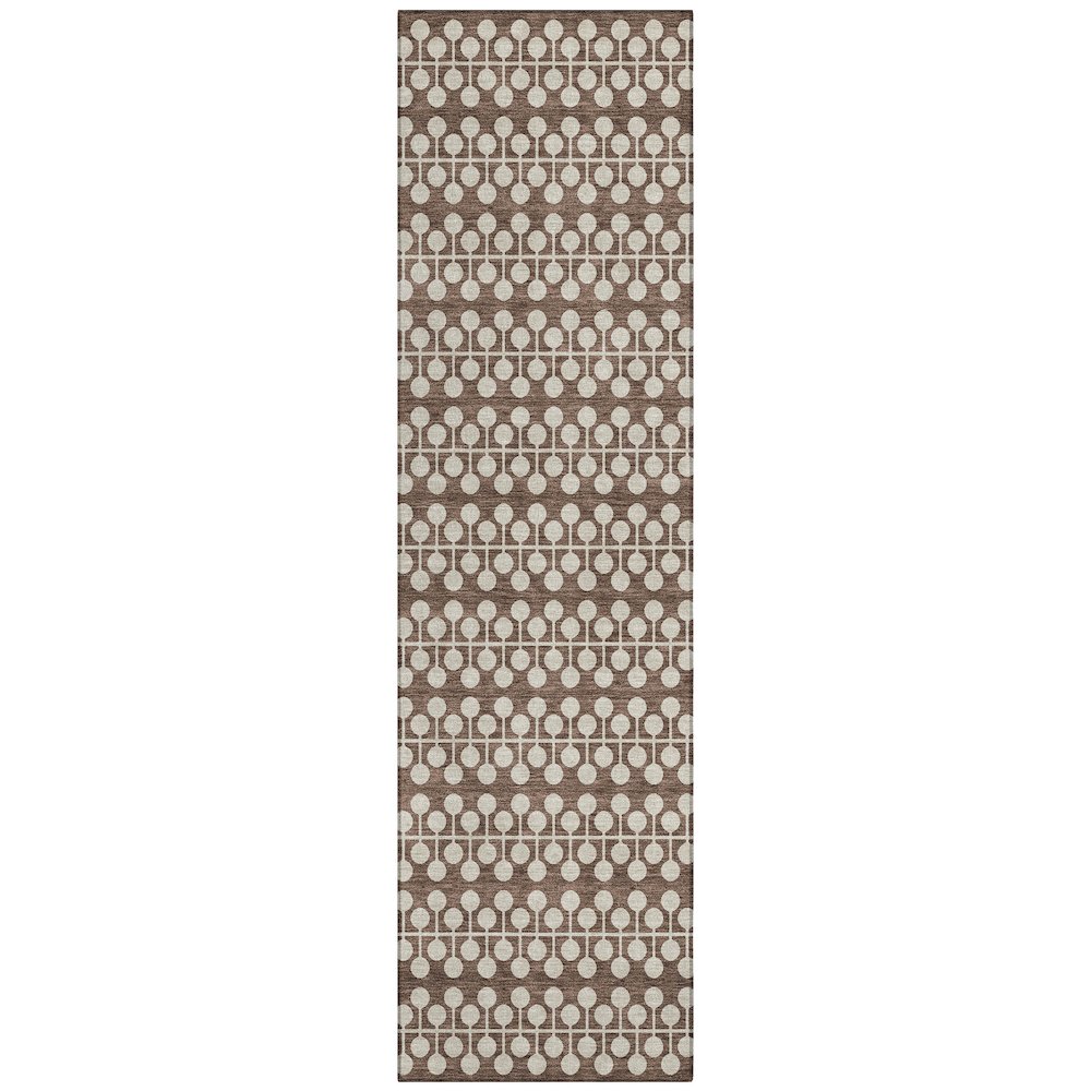 Machine Washable Indoor/Outdoor Chantille ACN2247 Brown 2'3" x 7'6" Runner Rug. Picture 1