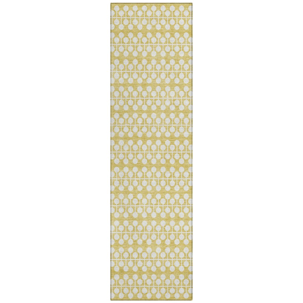 Machine Washable Indoor/Outdoor Chantille ACN2247 Gold 2'3" x 7'6" Runner Rug. Picture 1