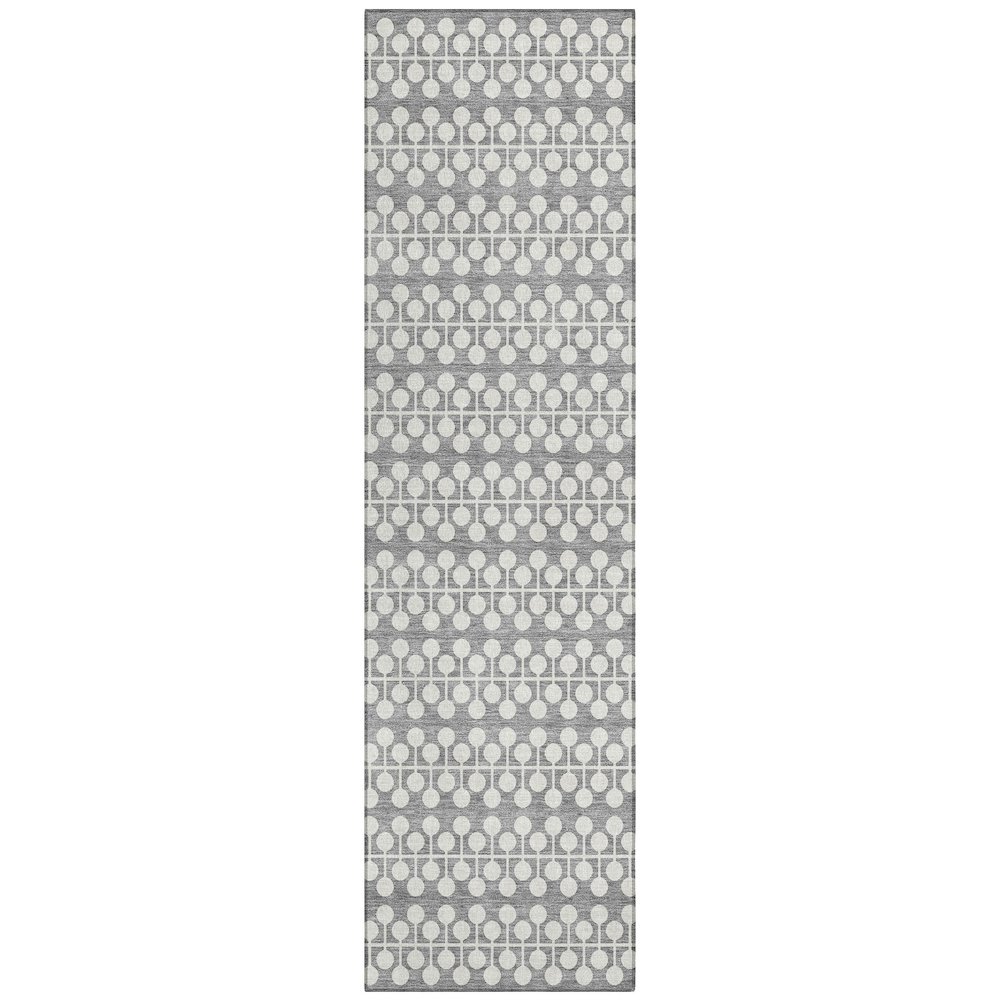 Machine Washable Indoor/Outdoor Chantille ACN2247 Gray 2'3" x 7'6" Runner Rug. Picture 1