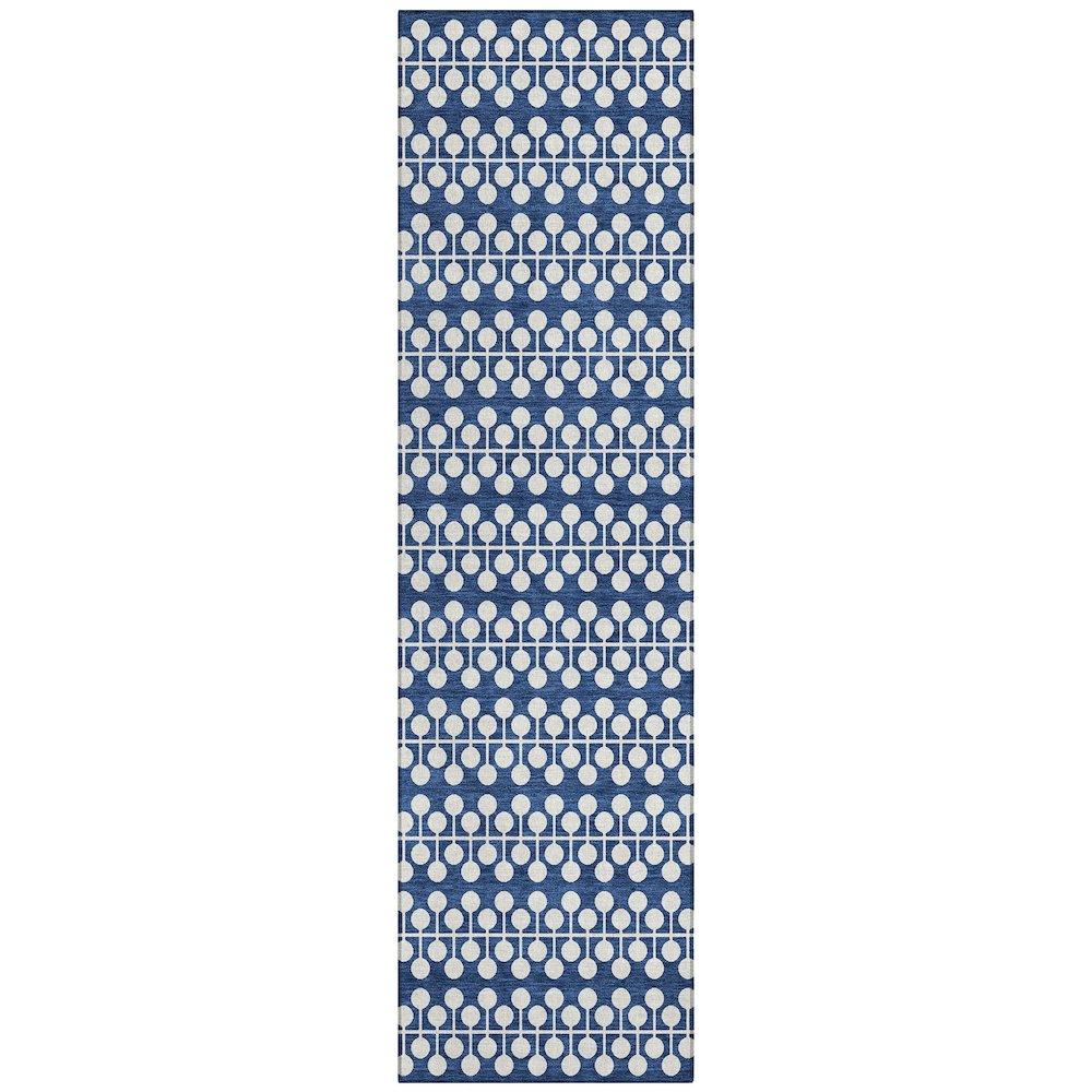 Machine Washable Indoor/Outdoor Chantille ACN2247 Blue 2'3" x 7'6" Runner Rug. Picture 1