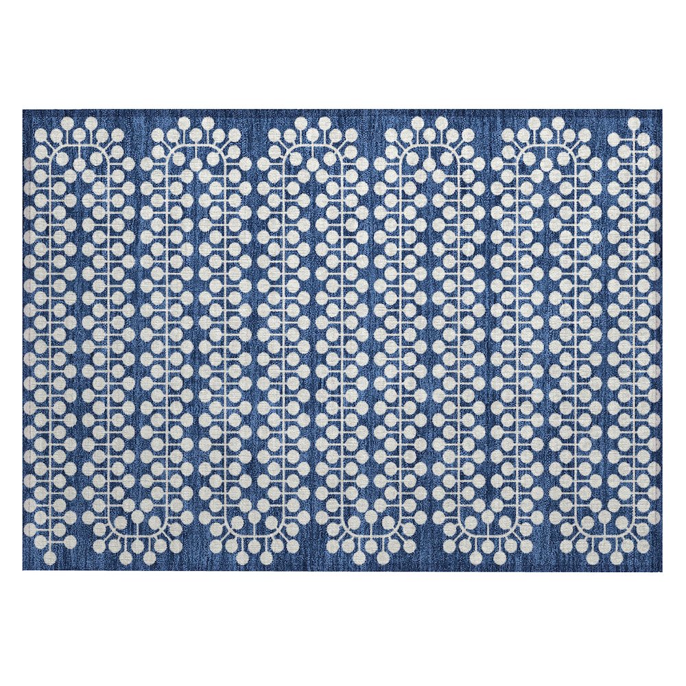 Machine Washable Indoor/Outdoor Chantille ACN2247 Blue 1'8" x 2'6" Rug. Picture 1