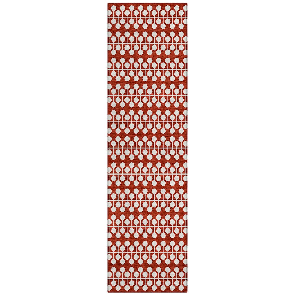 Machine Washable Indoor/Outdoor Chantille ACN2247 Red 2'3" x 7'6" Runner Rug. Picture 1