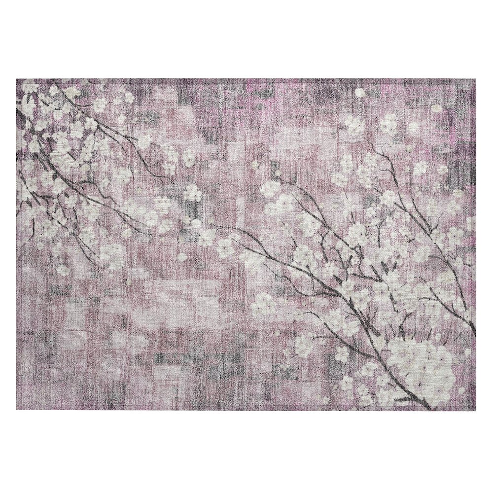 Machine Washable Indoor/Outdoor Chantille ACN2248 Pink 1'8" x 2'6" Rug. Picture 1
