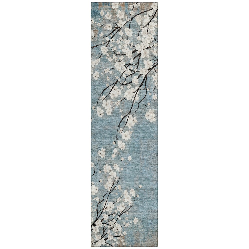 Machine Washable Indoor/Outdoor Chantille ACN2248 Blue 2'3" x 7'6" Runner Rug. Picture 1