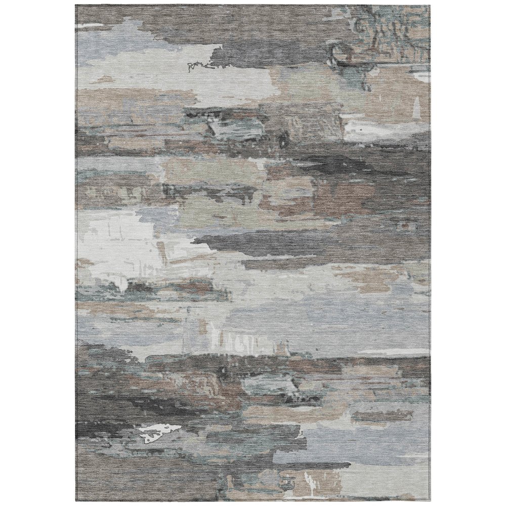 Machine Washable Indoor/Outdoor Chantille ACN2249 Brown 2'6" x 3'10" Rug. Picture 1