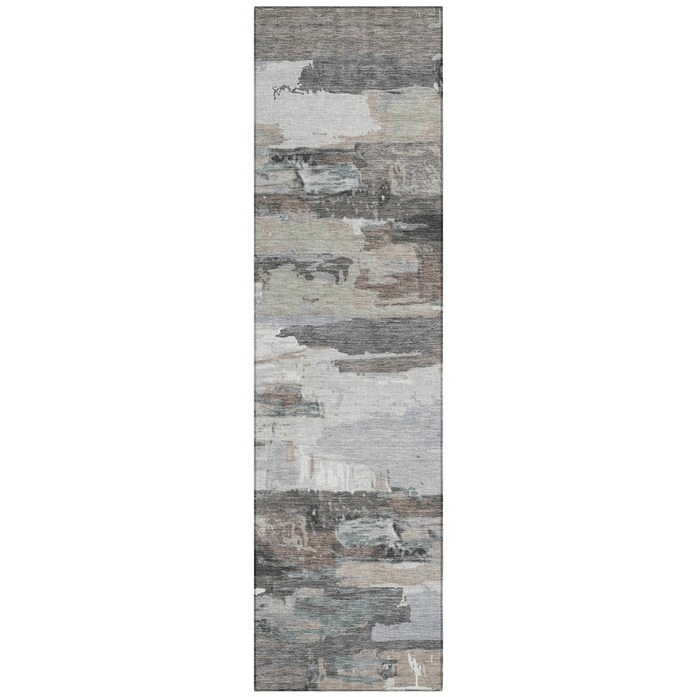Machine Washable Indoor/Outdoor Chantille ACN2249 Brown 2'3" x 7'6" Runner Rug. Picture 1