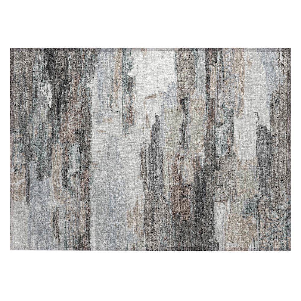 Machine Washable Indoor/Outdoor Chantille ACN2249 Brown 1'8" x 2'6" Rug. Picture 1