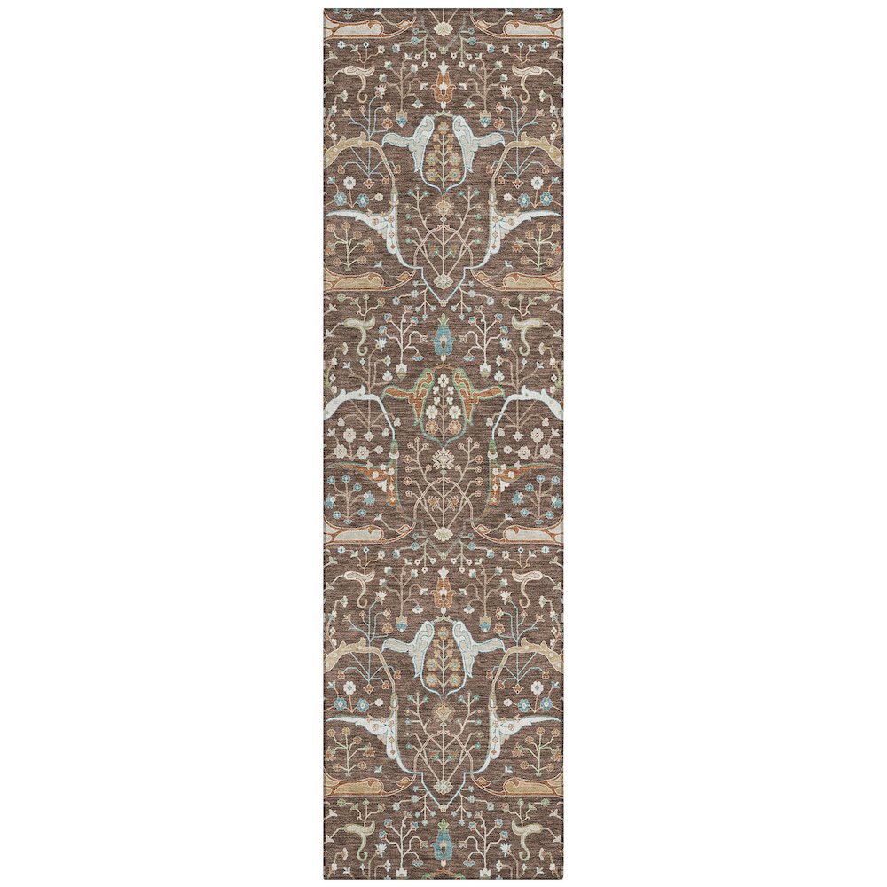 Machine Washable Indoor/Outdoor Chantille ACN2250 Brown 2'3" x 7'6" Runner Rug. Picture 1