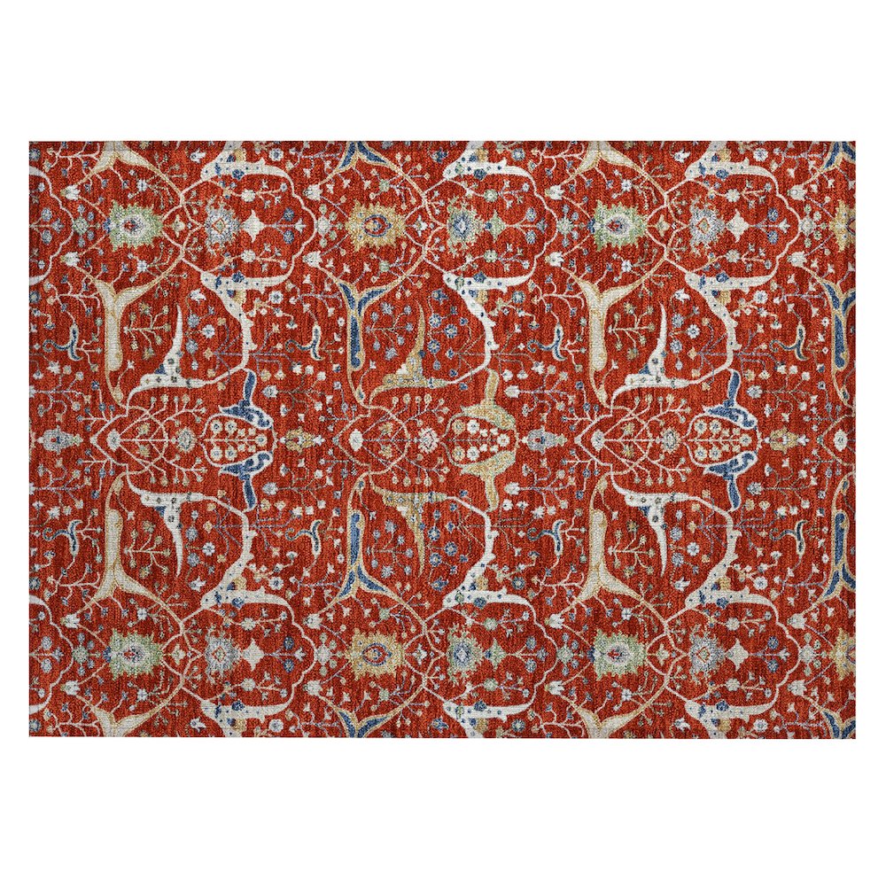 Machine Washable Indoor/Outdoor Chantille ACN2250 Red 1'8" x 2'6" Rug. Picture 1