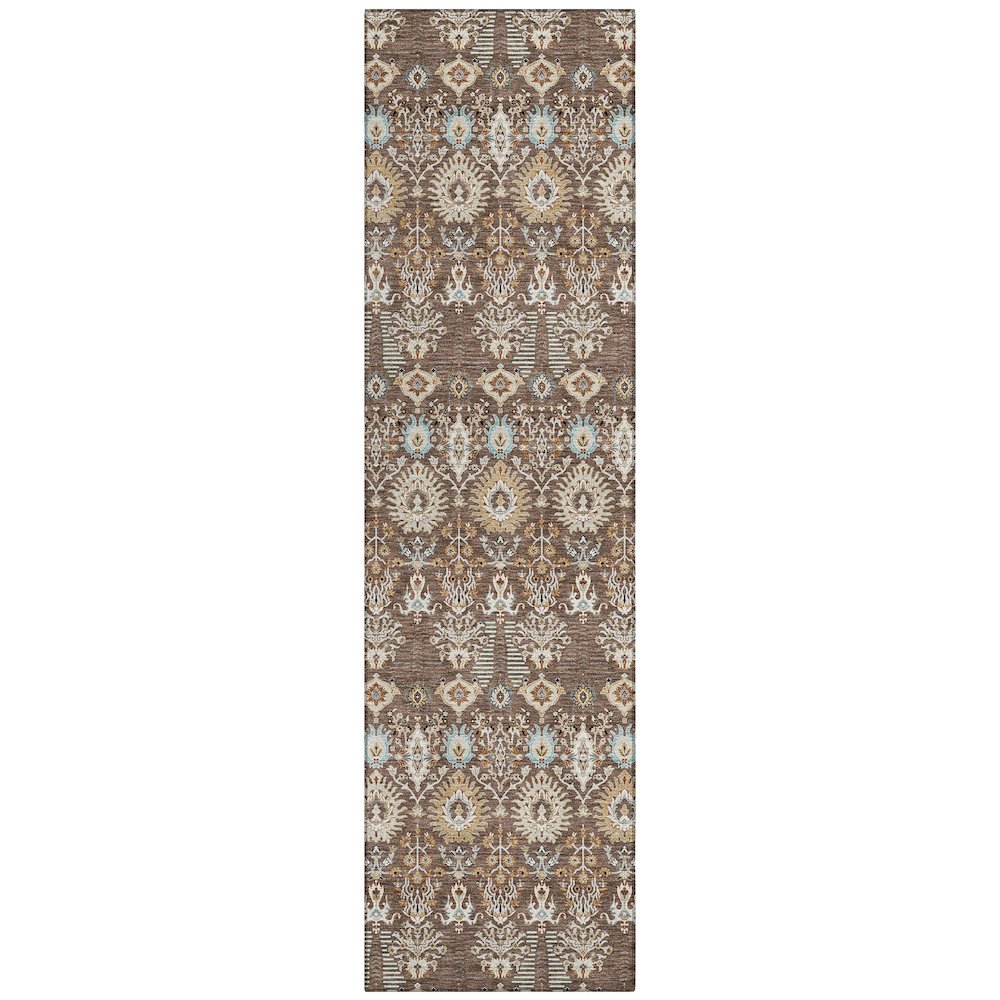 Machine Washable Indoor/Outdoor Chantille ACN2251 Brown 2'3" x 7'6" Runner Rug. Picture 1