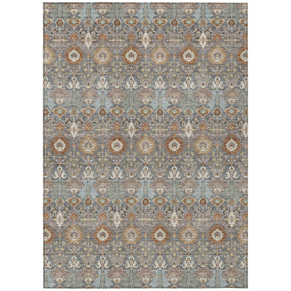 Machine Washable Indoor/Outdoor Chantille ACN2251 Gray 2'6" x 3'10" Rug. Picture 1