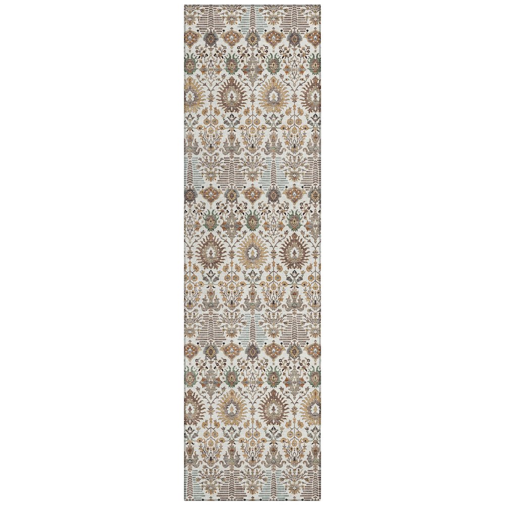 Machine Washable Indoor/Outdoor Chantille ACN2251 Ivory 2'3" x 7'6" Runner Rug. Picture 1