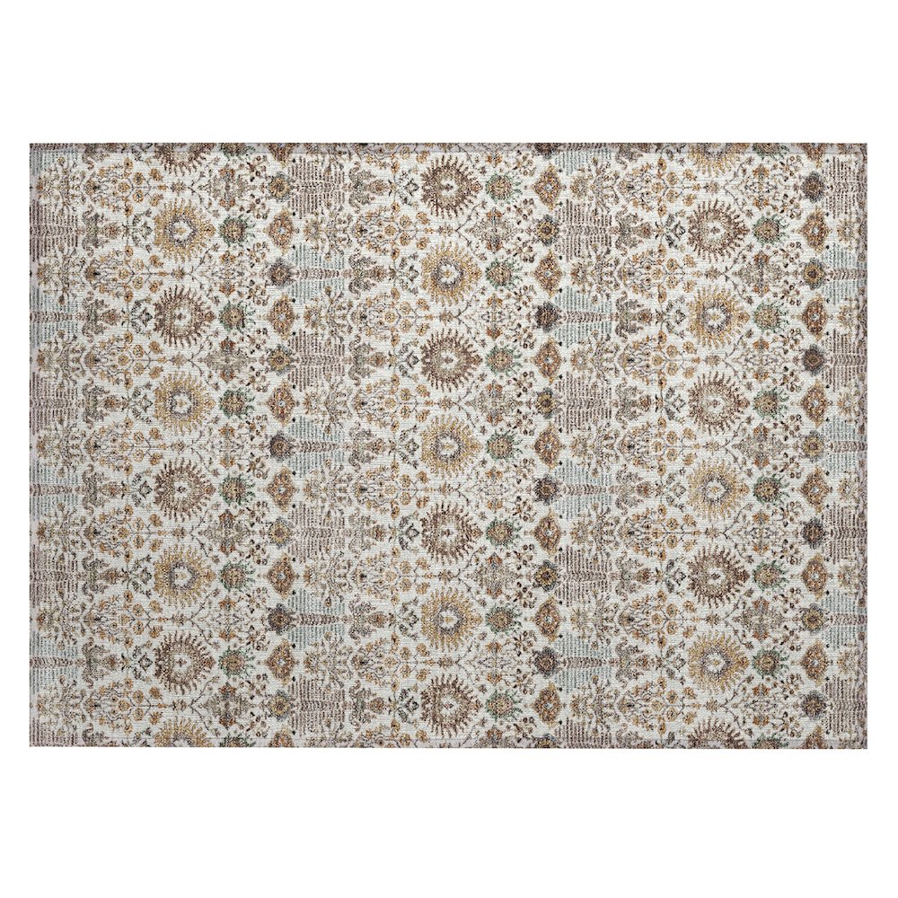 Machine Washable Indoor/Outdoor Chantille ACN2251 Ivory 1'8" x 2'6" Rug. Picture 1