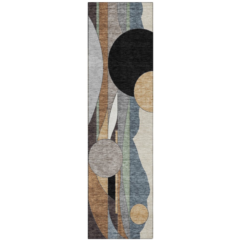 Machine Washable Indoor/Outdoor Chantille ACN2252 Gray 2'3" x 7'6" Runner Rug. Picture 1