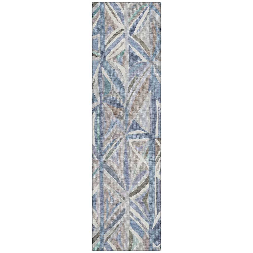 Machine Washable Indoor/Outdoor Chantille ACN2253 Blue 2'3" x 7'6" Runner Rug. Picture 1