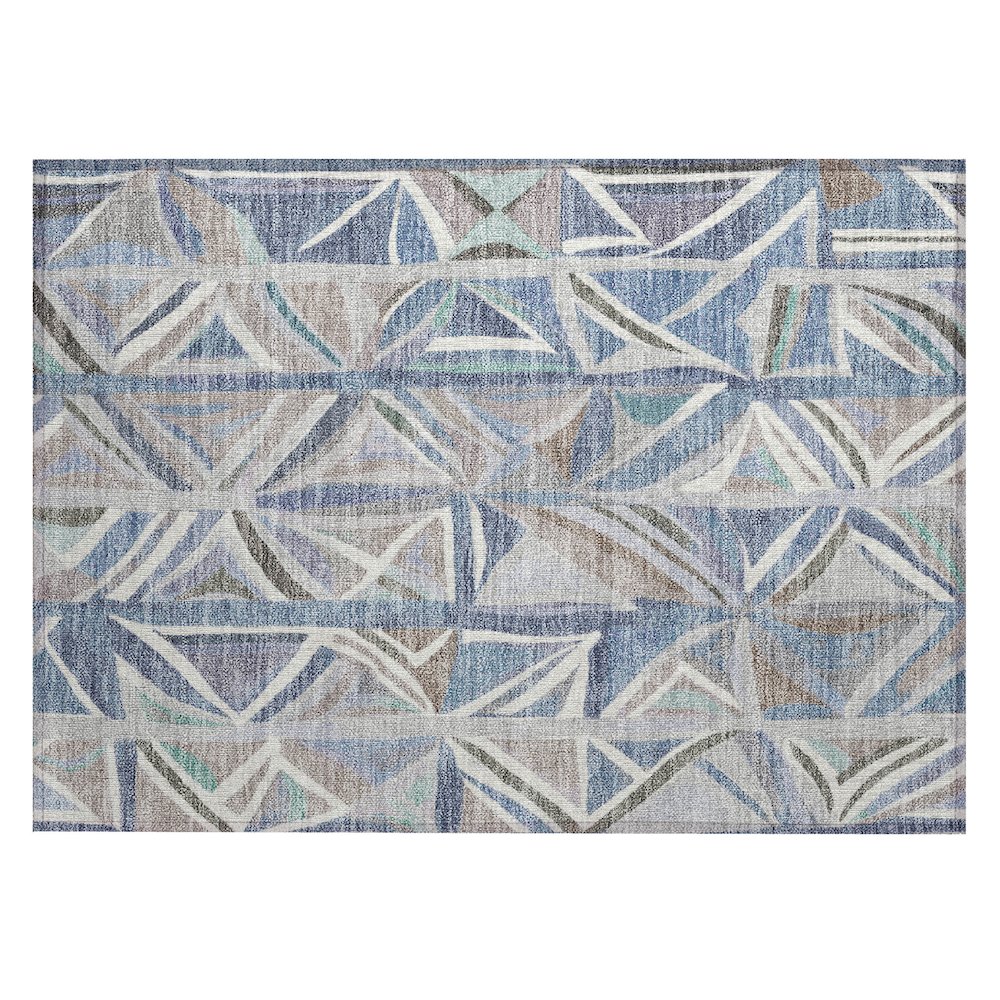 Machine Washable Indoor/Outdoor Chantille ACN2253 Blue 1'8" x 2'6" Rug. Picture 1