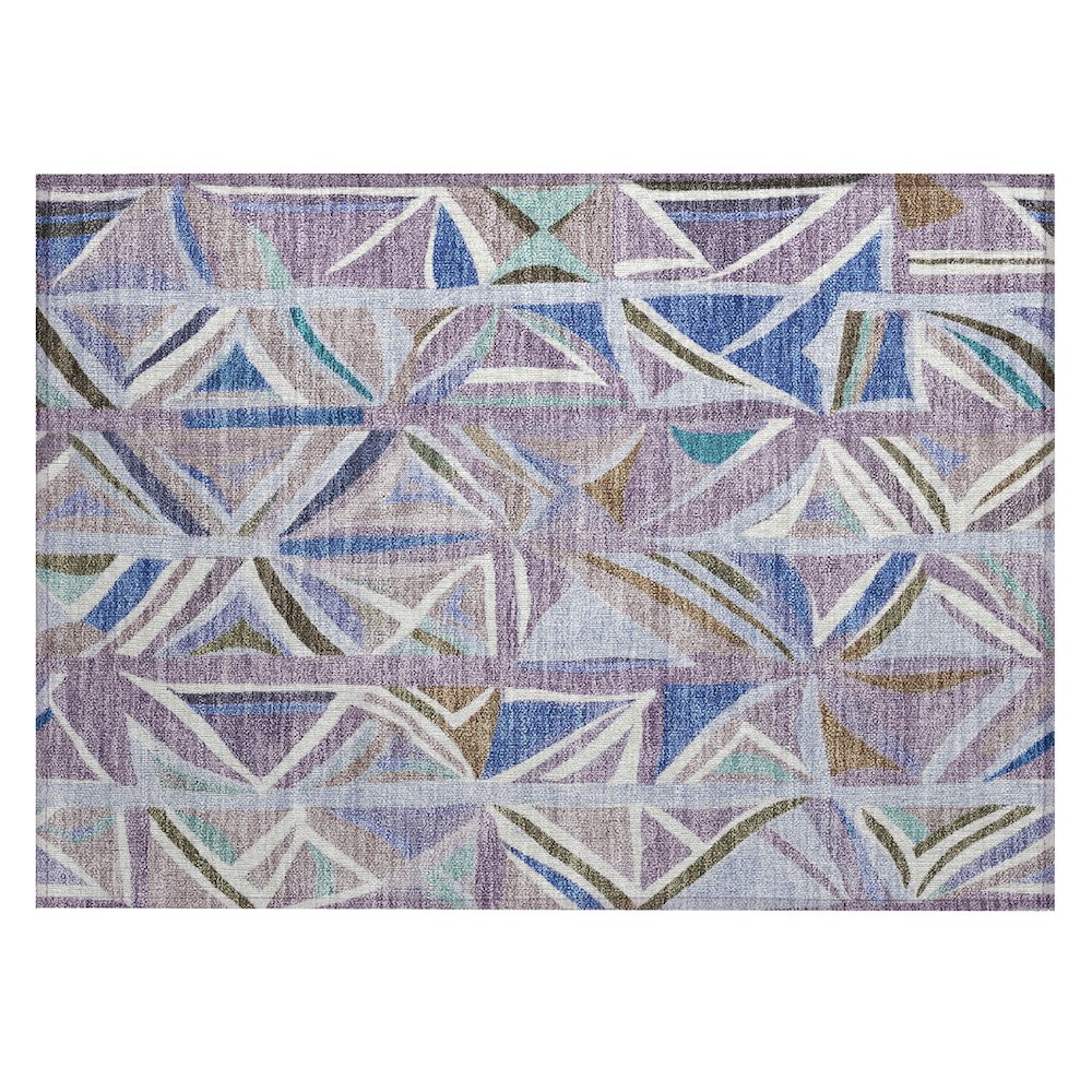 Machine Washable Indoor/Outdoor Chantille ACN2253 Purple 1'8" x 2'6" Rug. Picture 1