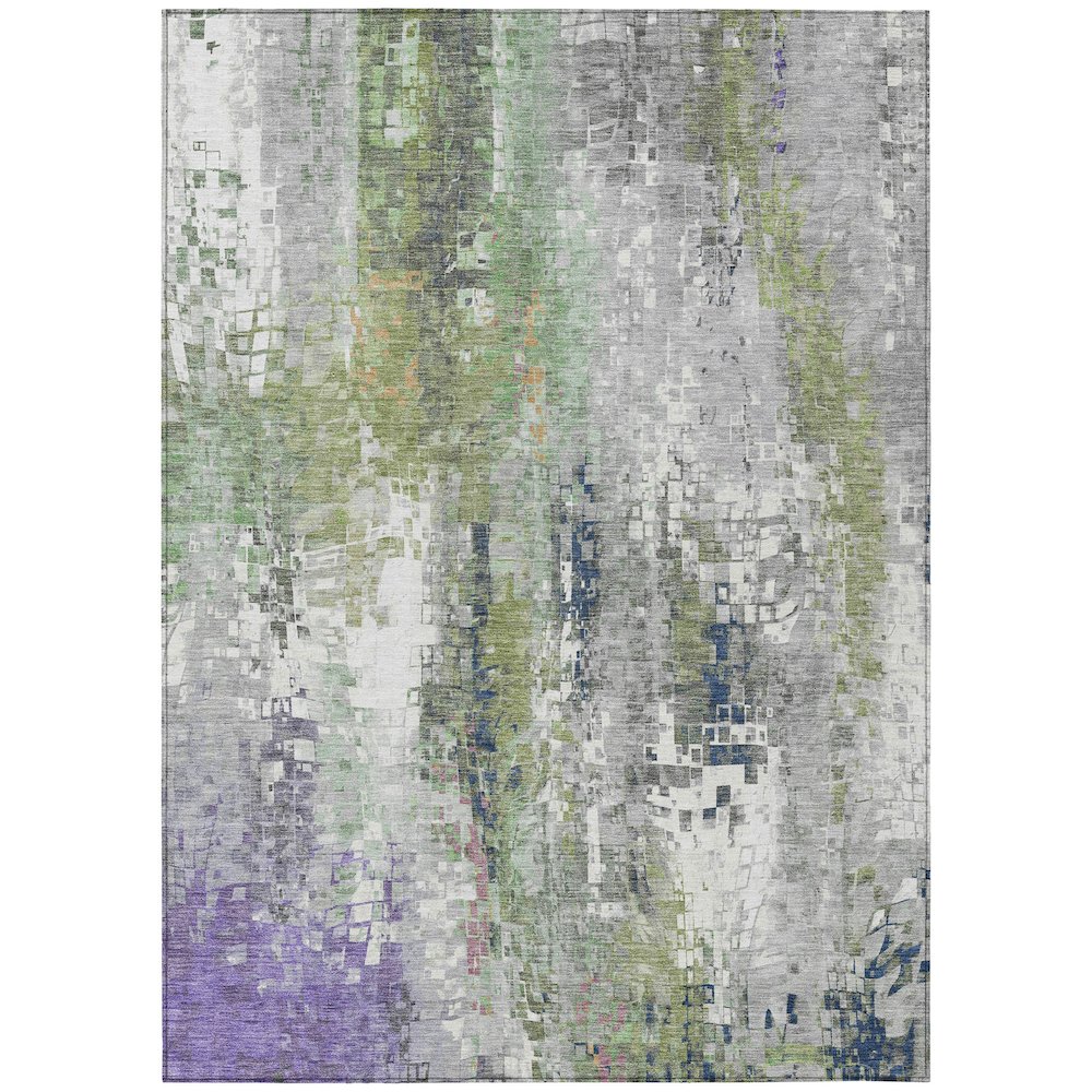 Machine Washable Indoor/Outdoor Chantille ACN2254 Green 2'6" x 3'10" Rug. Picture 1