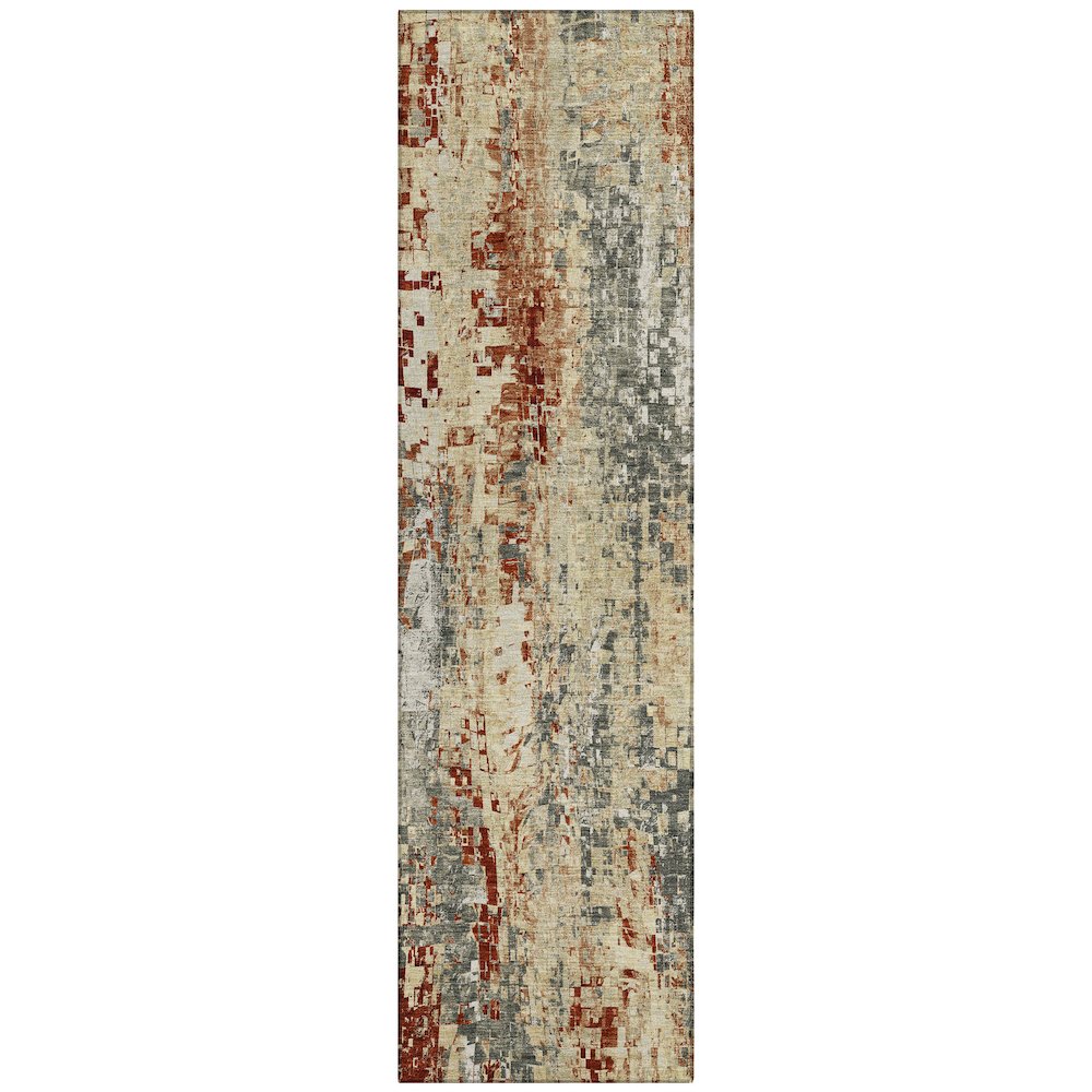 Machine Washable Indoor/Outdoor Chantille ACN2254 Gray 2'3" x 7'6" Runner Rug. Picture 1