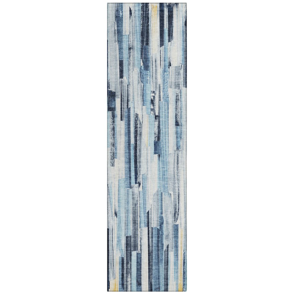 Machine Washable Indoor/Outdoor Chantille ACN2255 Blue 2'3" x 7'6" Runner Rug. Picture 1