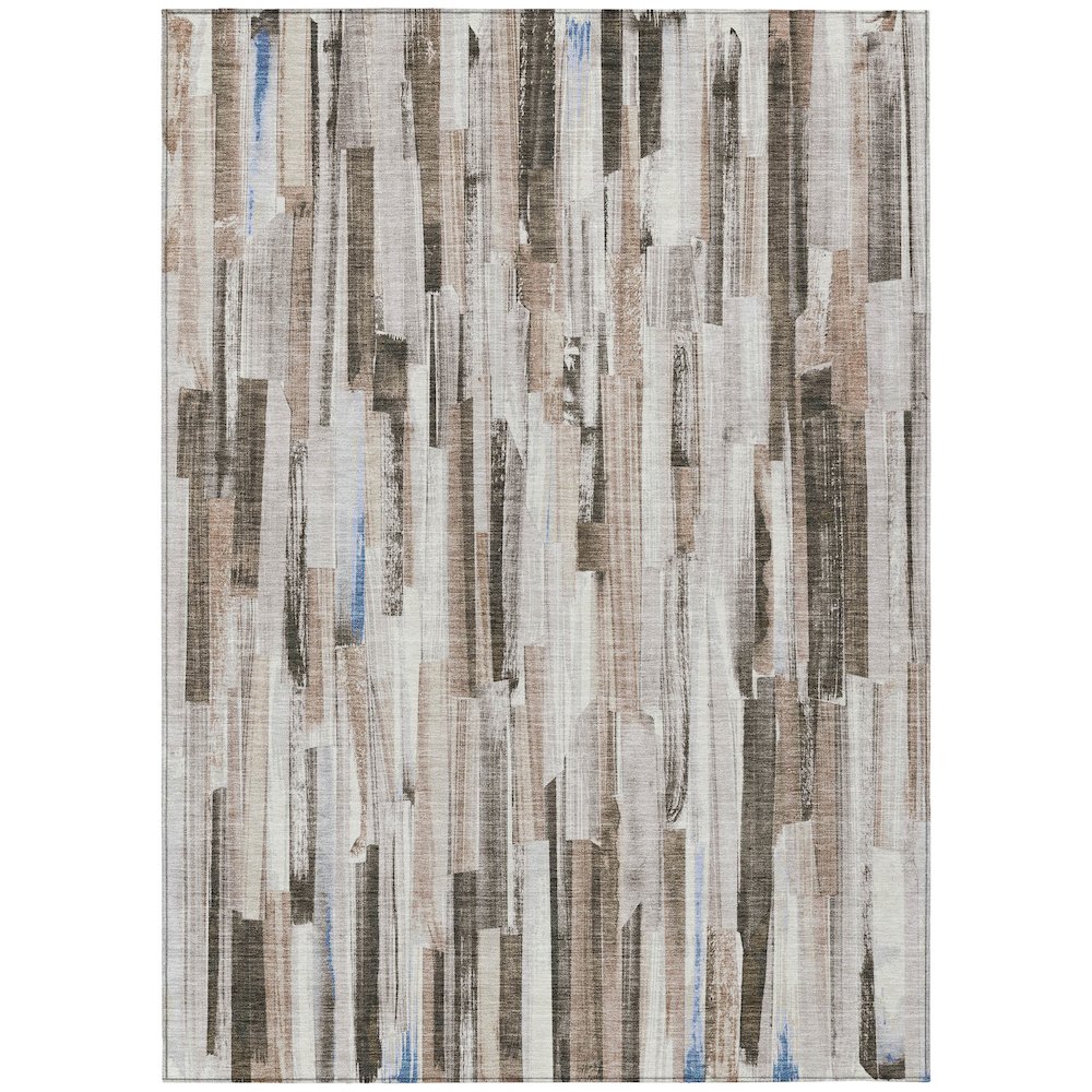 Machine Washable Indoor/Outdoor Chantille ACN2255 Brown 2'6" x 3'10" Rug. Picture 1