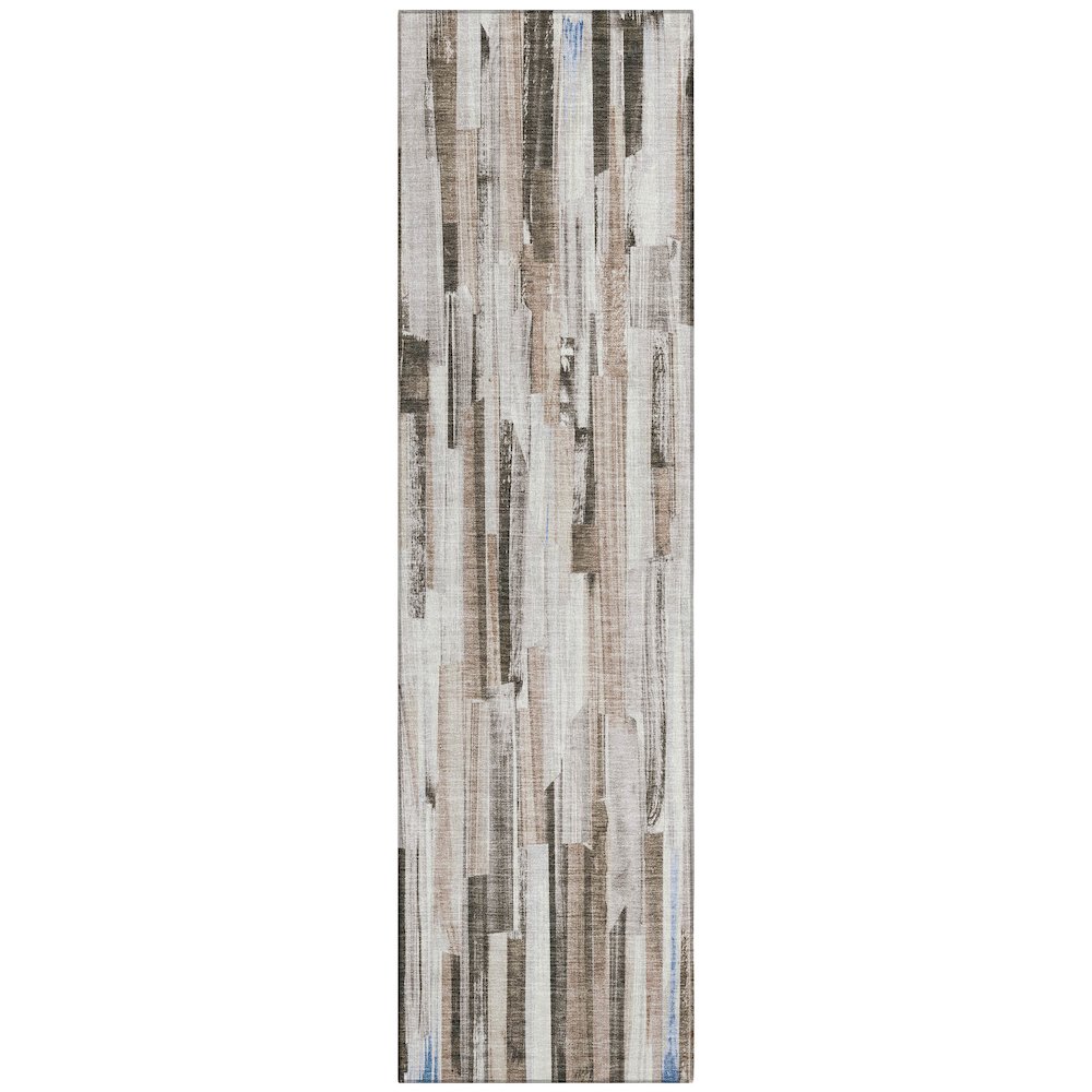 Machine Washable Indoor/Outdoor Chantille ACN2255 Brown 2'3" x 7'6" Runner Rug. Picture 1