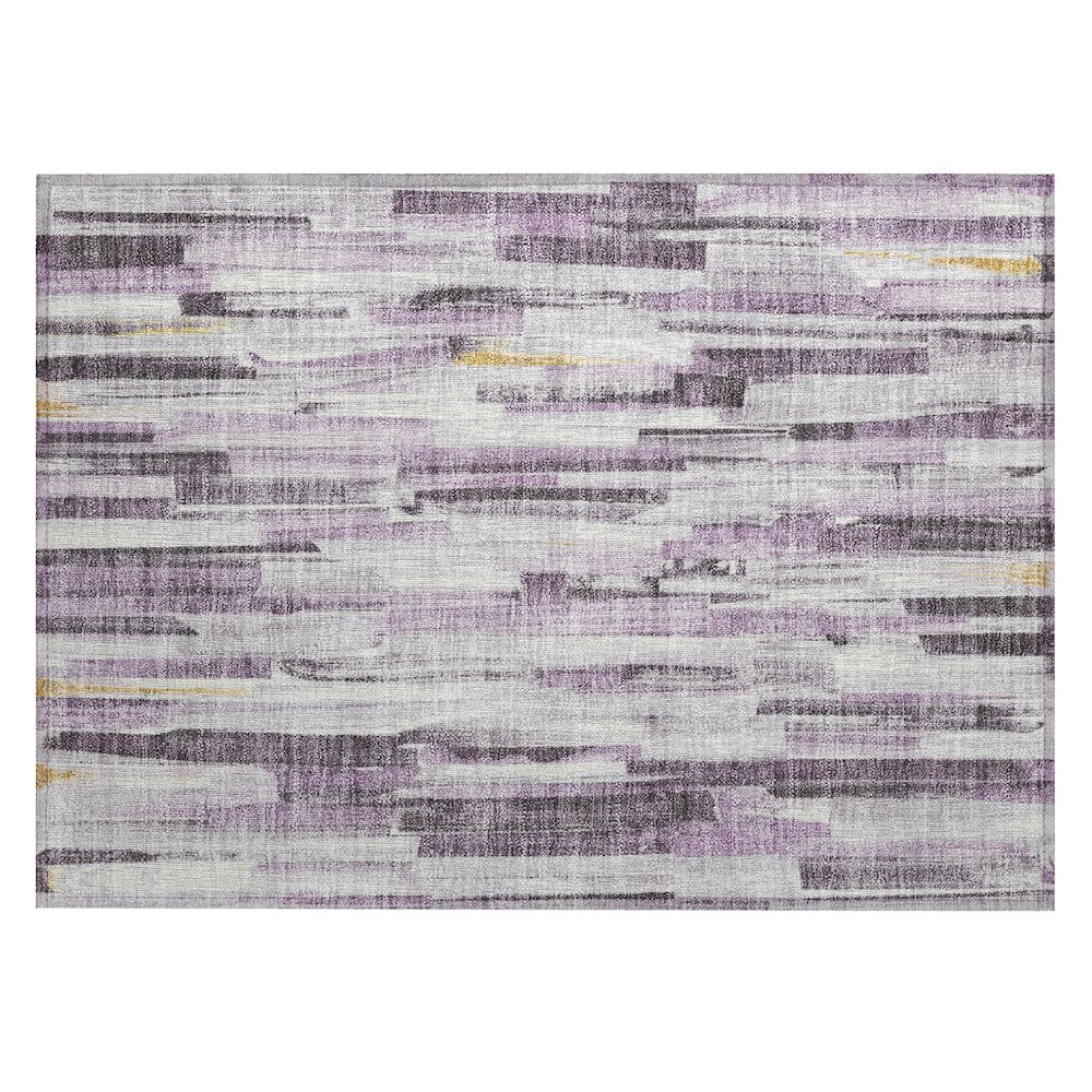 Machine Washable Indoor/Outdoor Chantille ACN2255 Purple 1'8" x 2'6" Rug. Picture 1