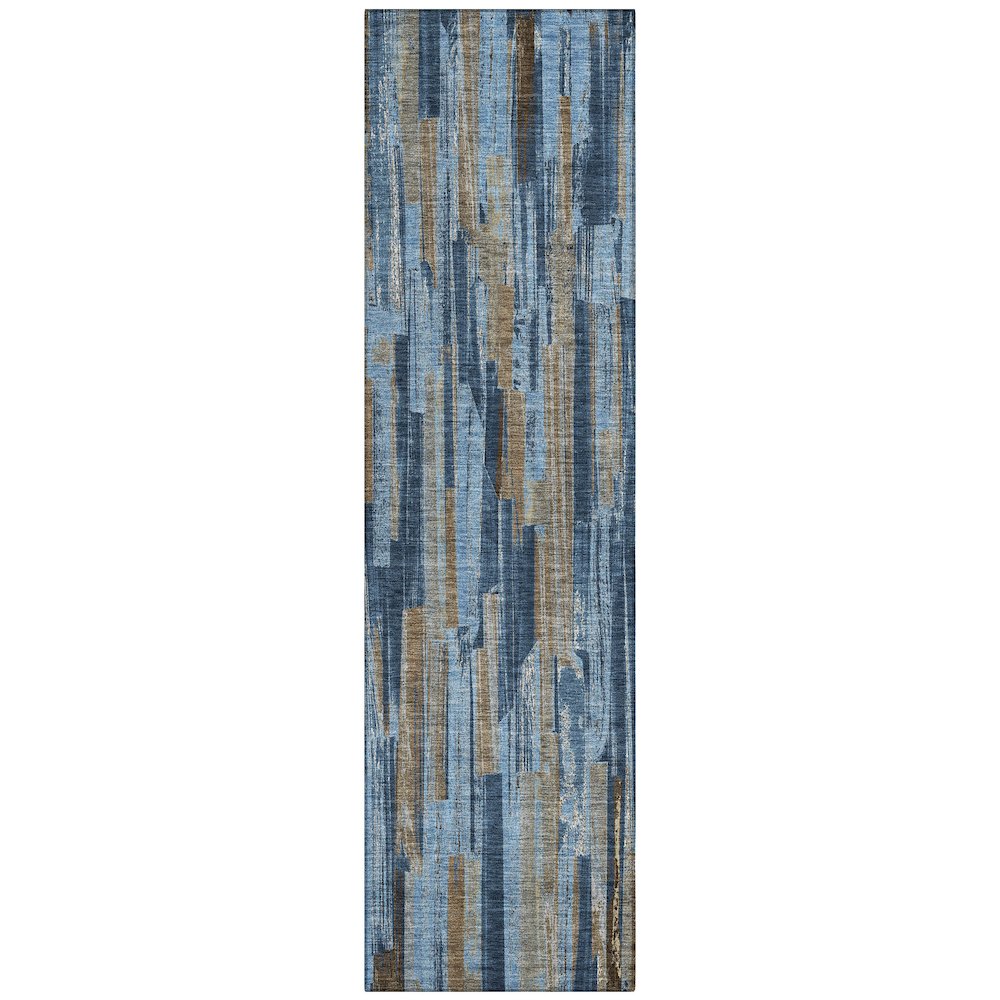 Machine Washable Indoor/Outdoor Chantille ACN2255 Blue 2'3" x 7'6" Runner Rug. Picture 1