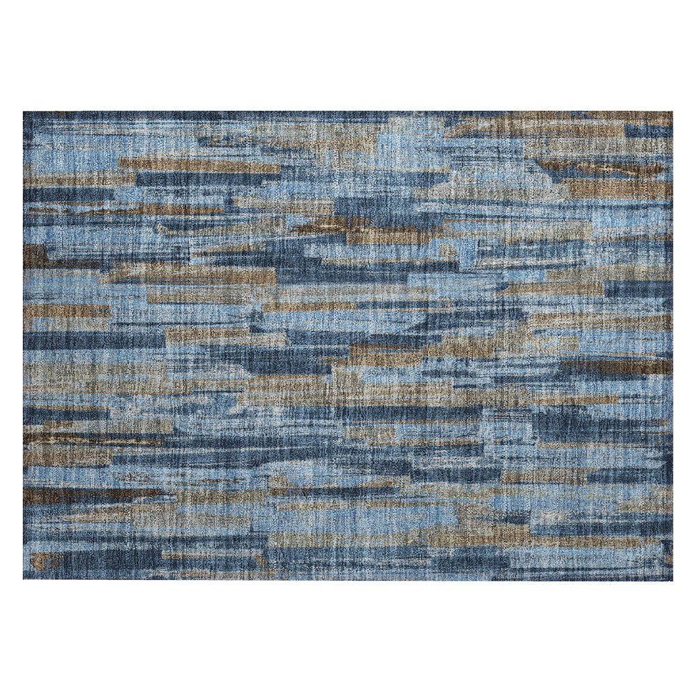 Machine Washable Indoor/Outdoor Chantille ACN2255 Blue 1'8" x 2'6" Rug. Picture 1