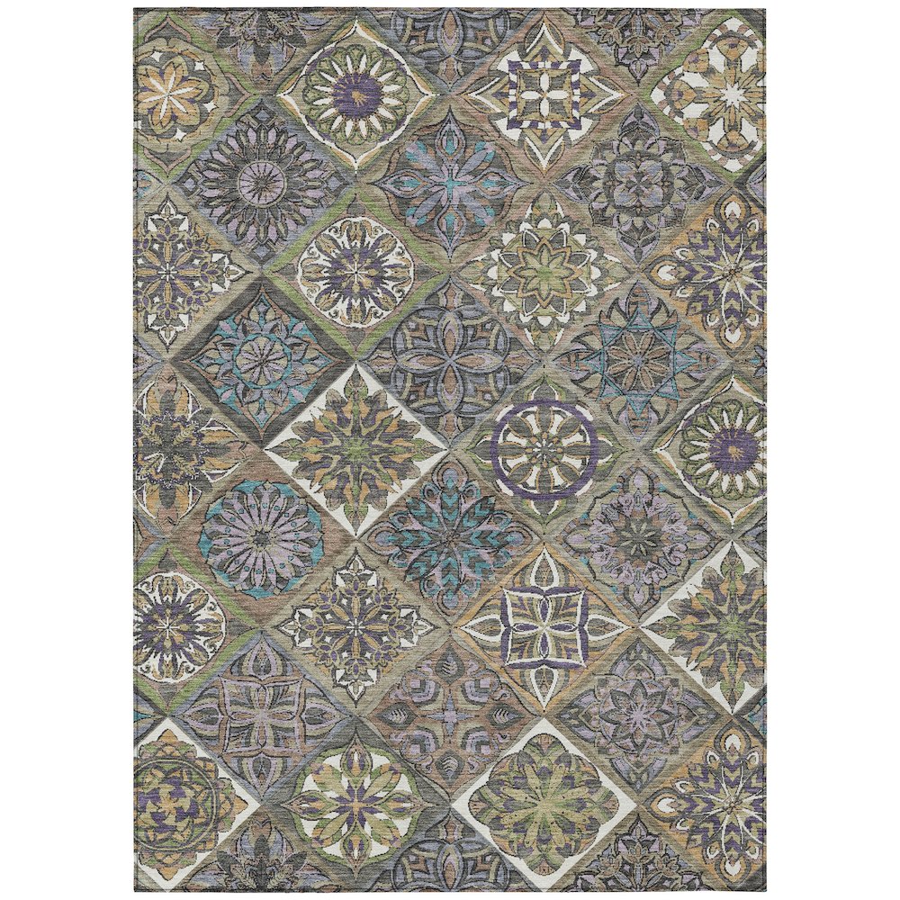 Machine Washable Indoor/Outdoor Chantille ACN2256 Brown 2'6" x 3'10" Rug. Picture 1