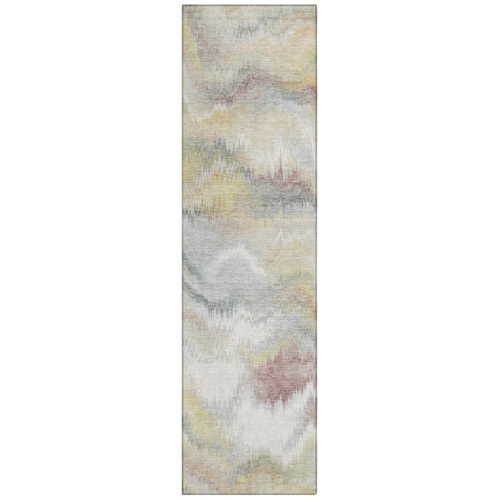 Machine Washable Indoor/Outdoor Chantille ACN2258 Brown 2'3" x 7'6" Runner Rug. Picture 1