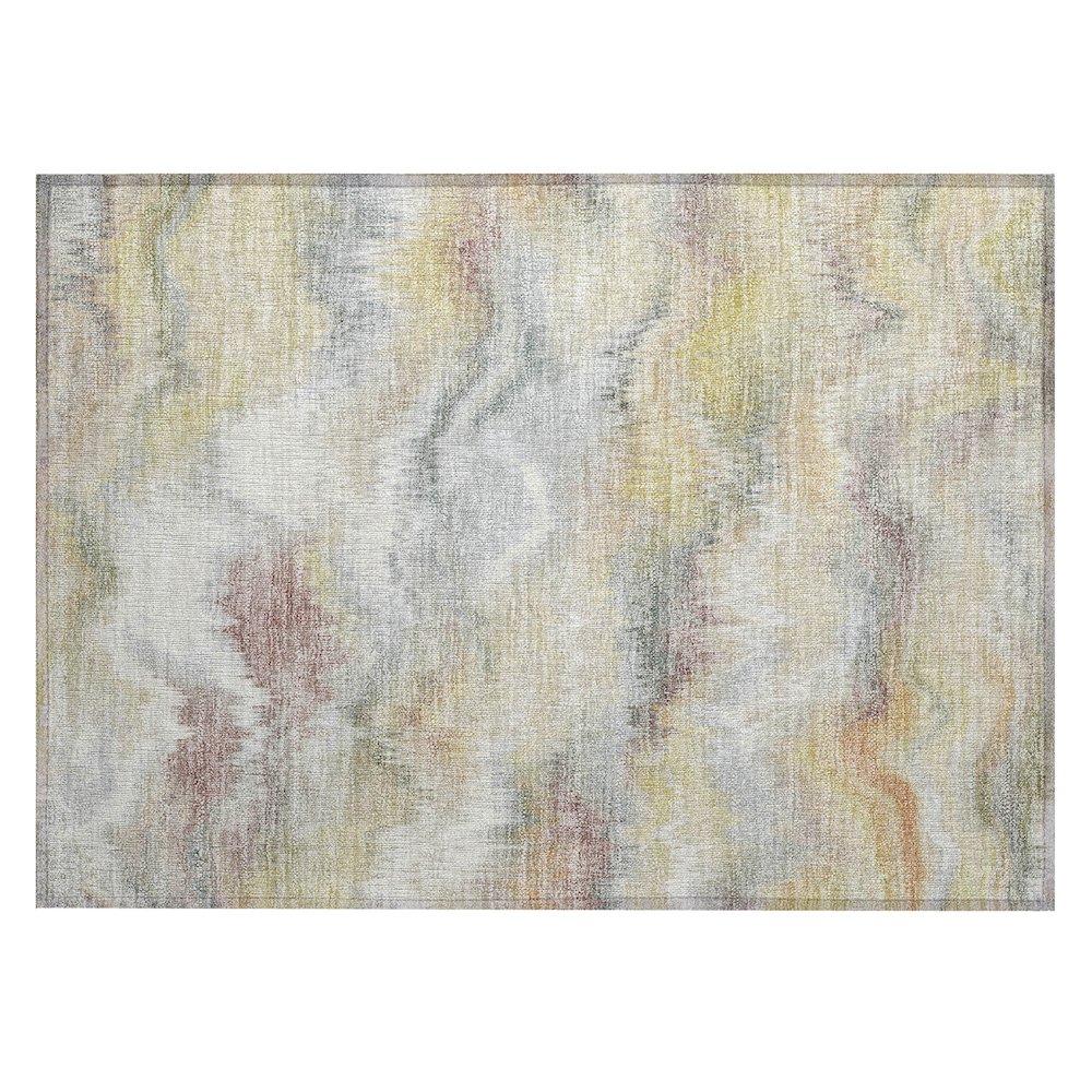 Machine Washable Indoor/Outdoor Chantille ACN2258 Brown 1'8" x 2'6" Rug. Picture 1