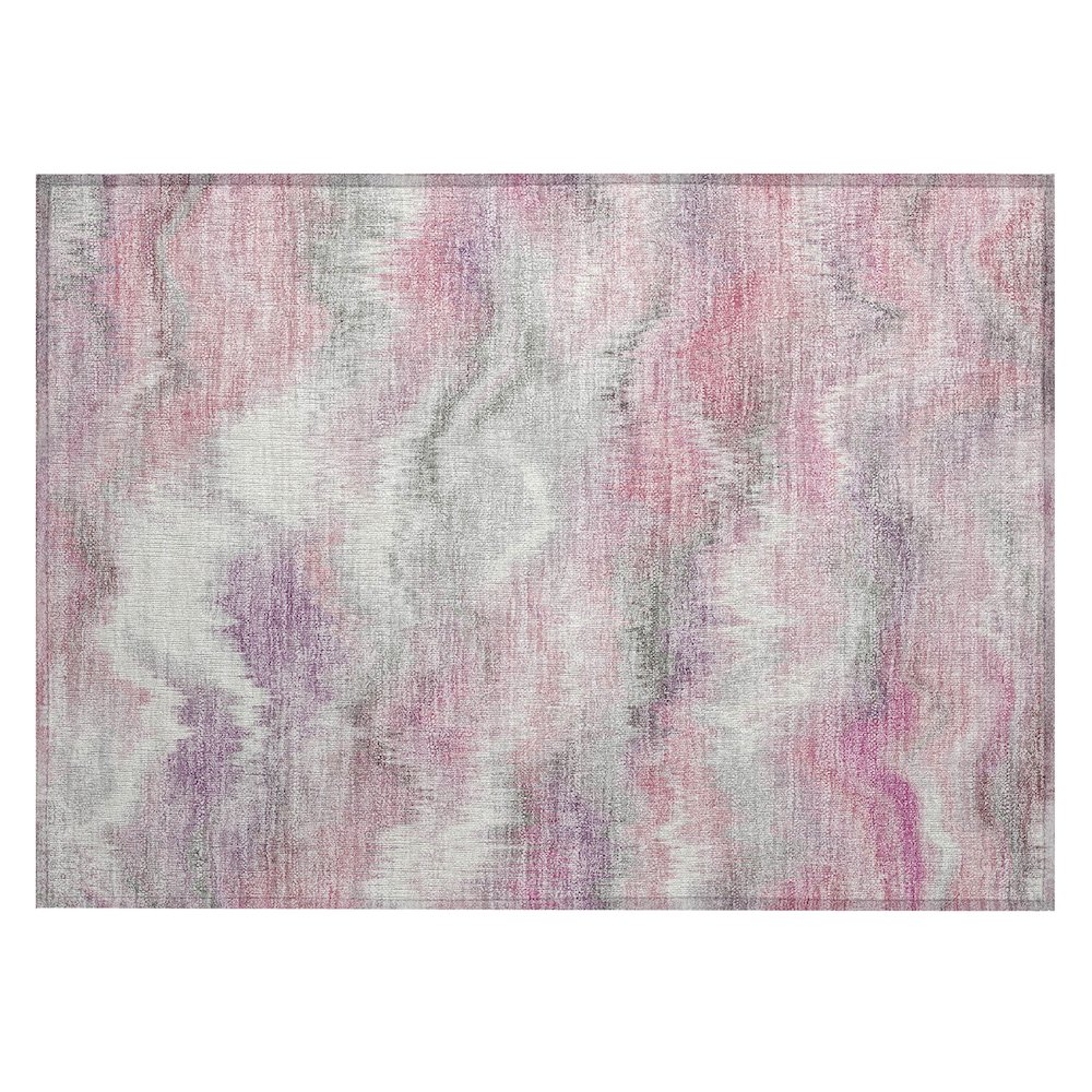 Machine Washable Indoor/Outdoor Chantille ACN2258 Pink 1'8" x 2'6" Rug. Picture 1