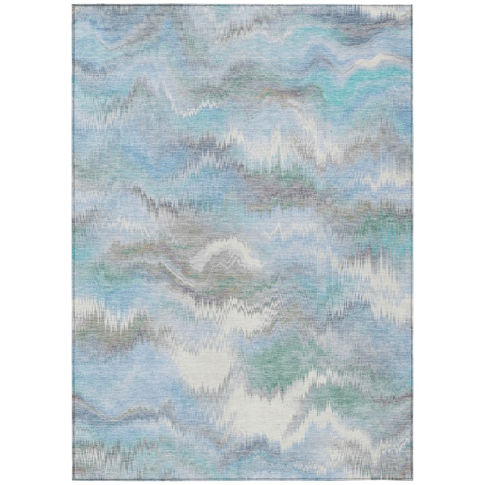 Machine Washable Indoor/Outdoor Chantille ACN2258 Blue 2'6" x 3'10" Rug. Picture 1