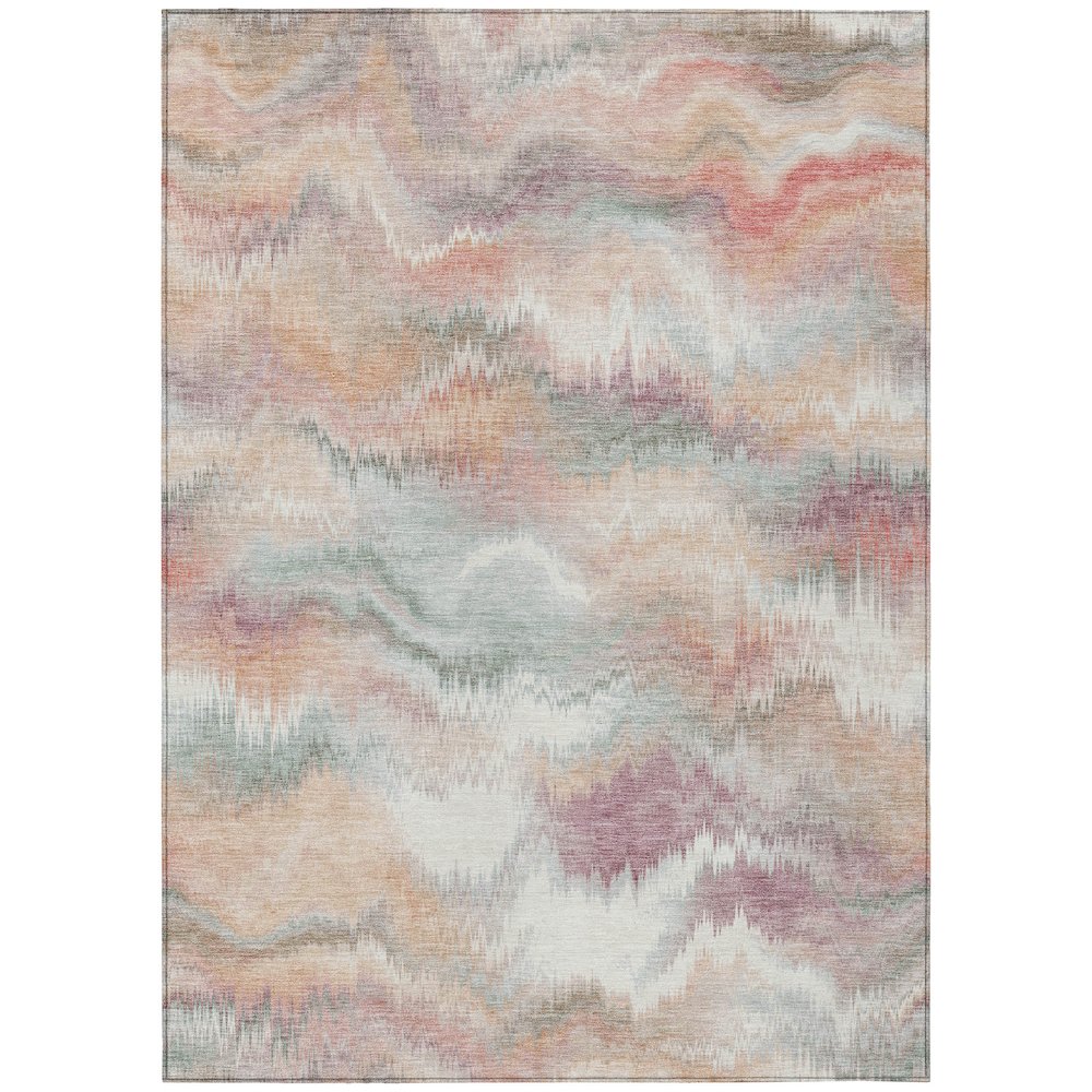 Machine Washable Indoor/Outdoor Chantille ACN2258 Orange 2'6" x 3'10" Rug. Picture 1