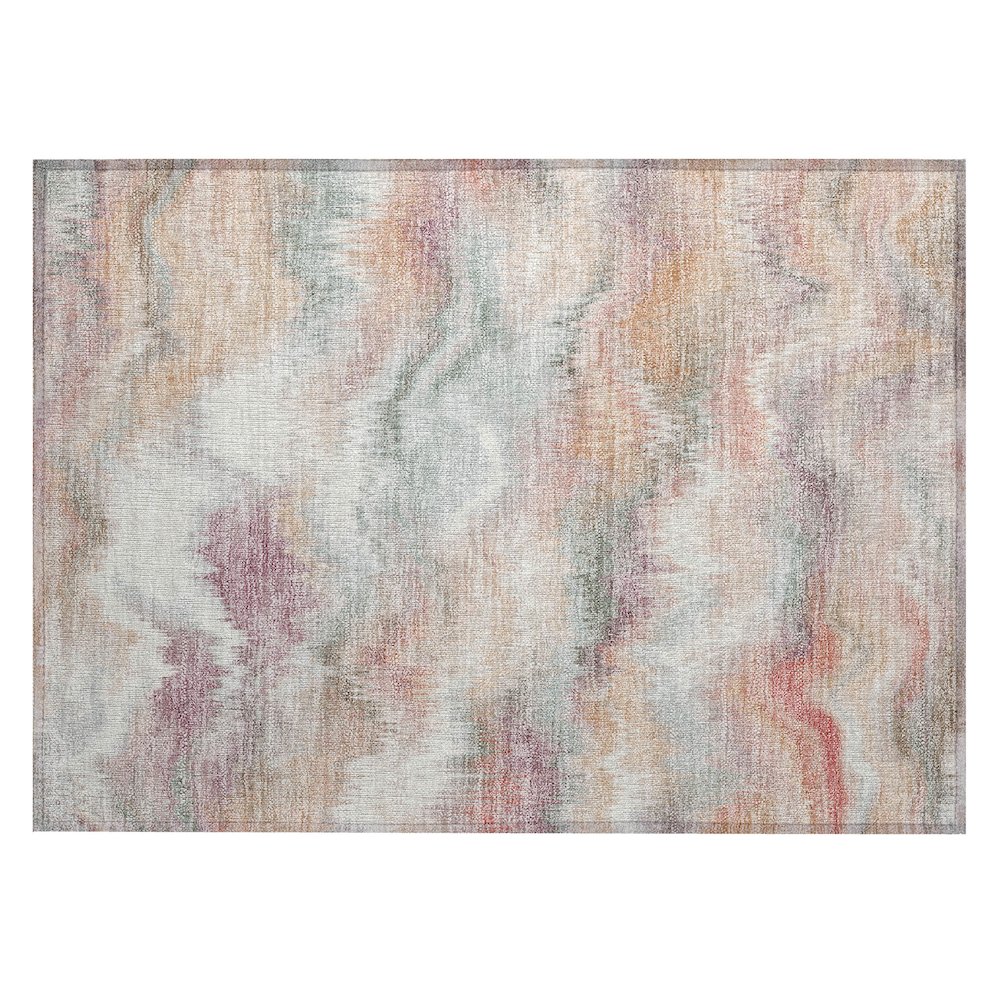 Machine Washable Indoor/Outdoor Chantille ACN2258 Orange 1'8" x 2'6" Rug. Picture 1