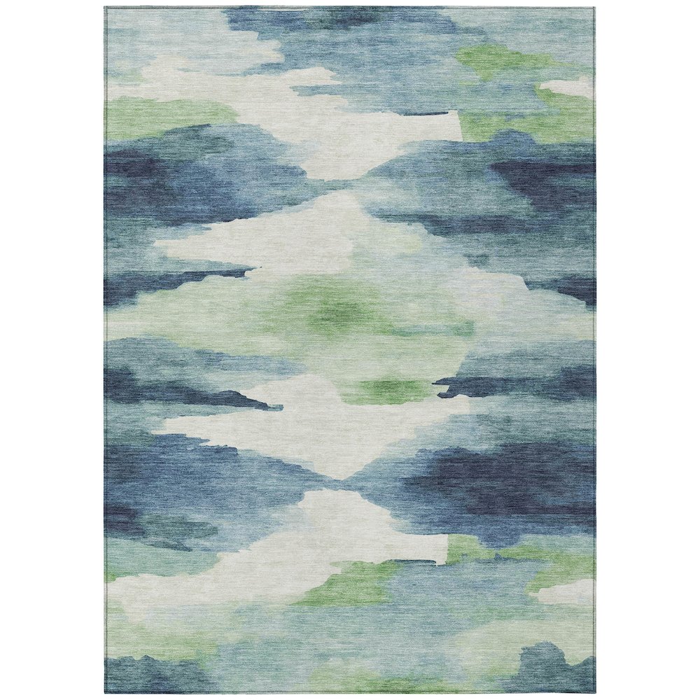 Machine Washable Indoor/Outdoor Chantille ACN2259 Blue 2'6" x 3'10" Rug. Picture 1
