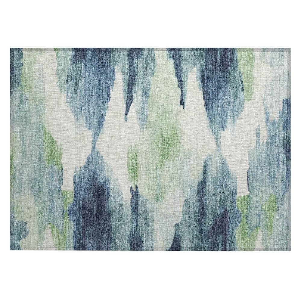 Machine Washable Indoor/Outdoor Chantille ACN2259 Blue 1'8" x 2'6" Rug. Picture 1