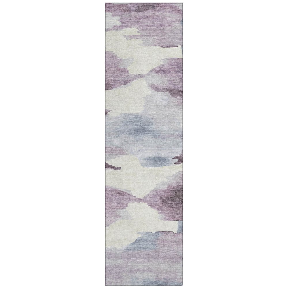 Machine Washable Indoor/Outdoor Chantille ACN2259 Purple 2'3" x 7'6" Runner Rug. Picture 1