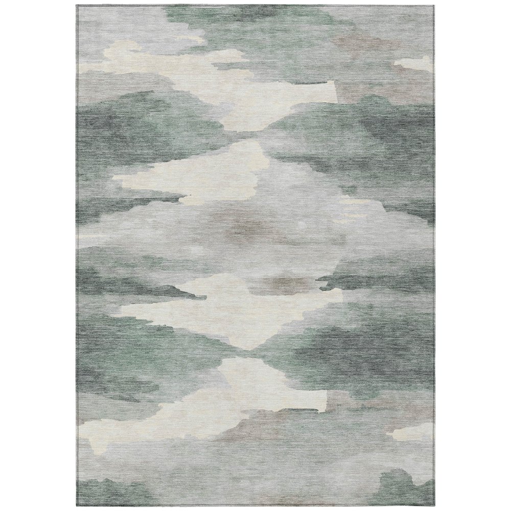 Machine Washable Indoor/Outdoor Chantille ACN2259 Green 2'6" x 3'10" Rug. Picture 1