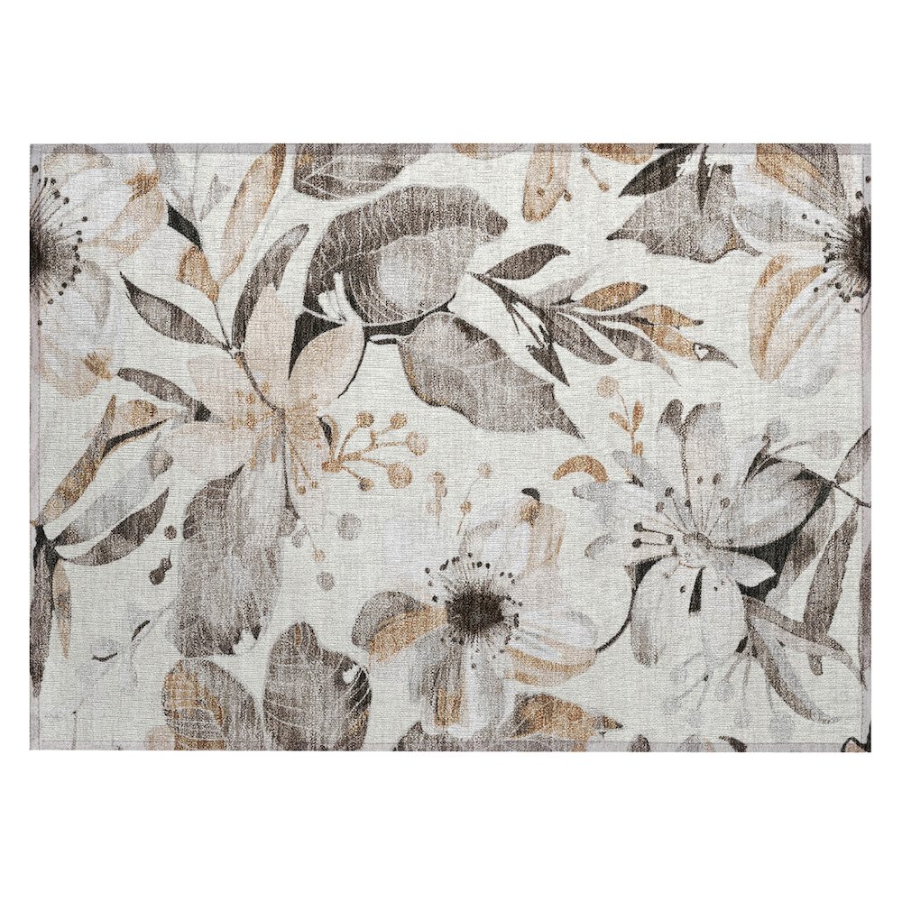 Machine Washable Indoor/Outdoor Chantille ACN2260 Ivory 1'8" x 2'6" Rug. Picture 1