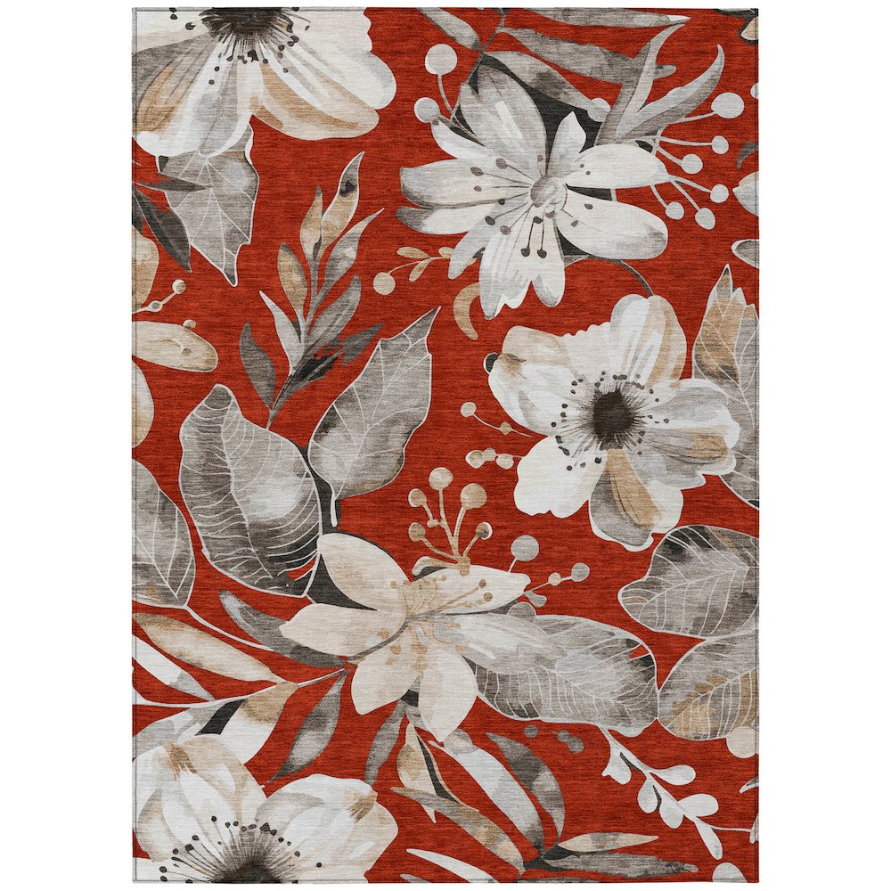Machine Washable Indoor/Outdoor Chantille ACN2260 Red 2'6" x 3'10" Rug. Picture 1