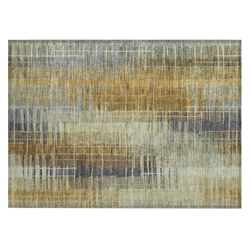 Machine Washable Indoor/Outdoor Chantille ACN2261 Green 1'8" x 2'6" Rug. Picture 1